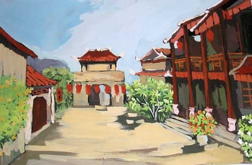 Hình ảnh phác thảo bối cảnh phim Lý Công Uẩn Hình ảnh phác thảo bối cảnh phim Lý Công Uẩn